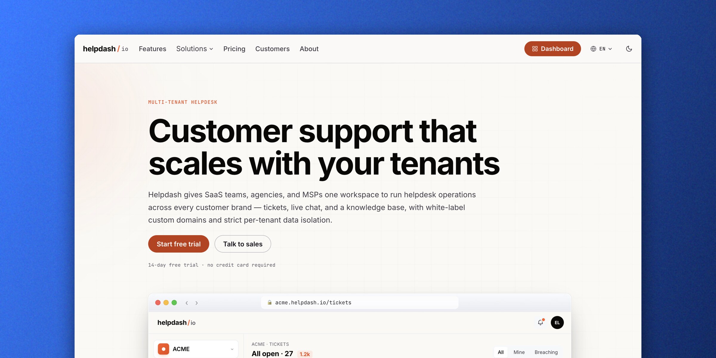 Helpdash — product screenshot