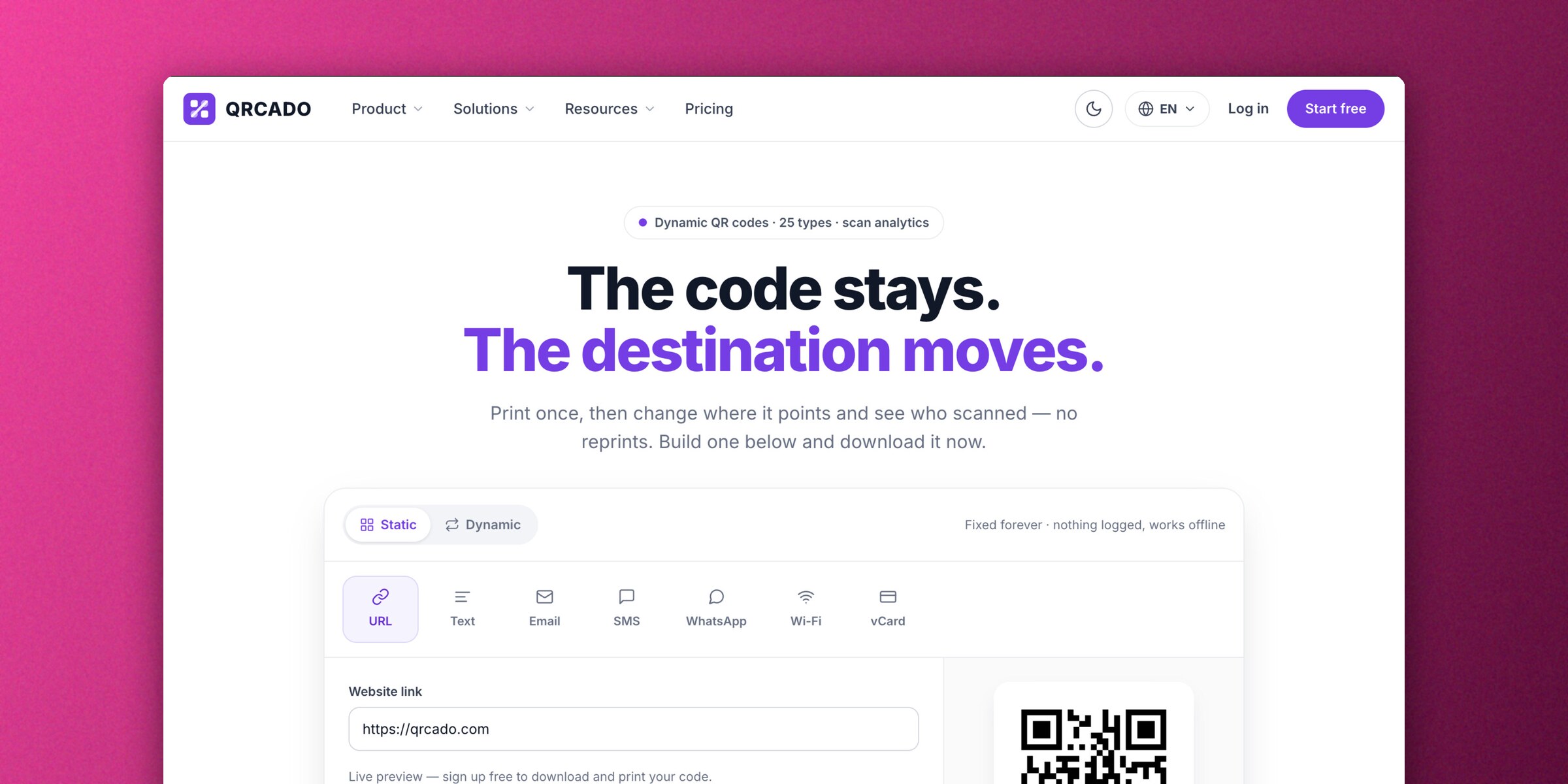 QRcado — product screenshot