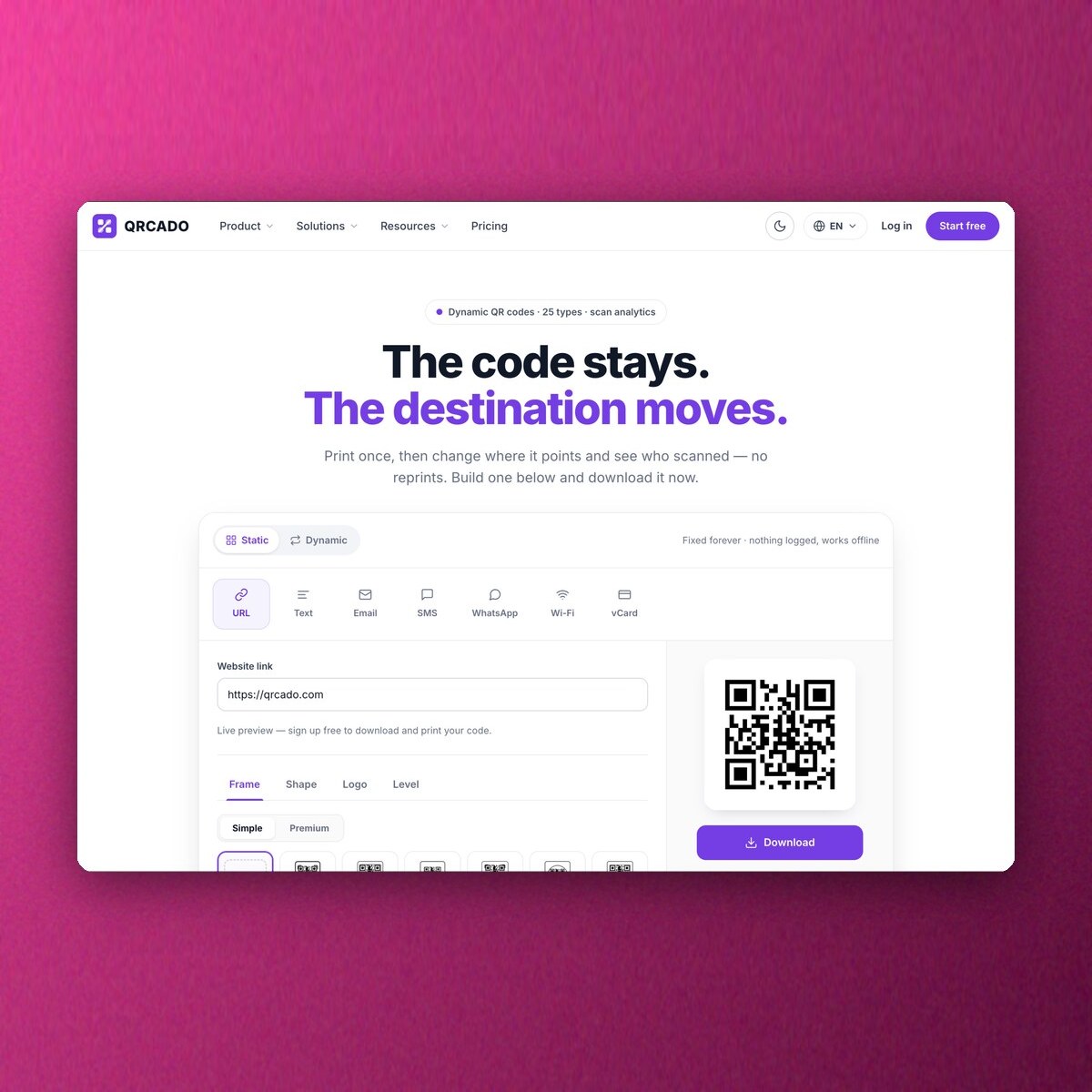 QRcado — product screenshot